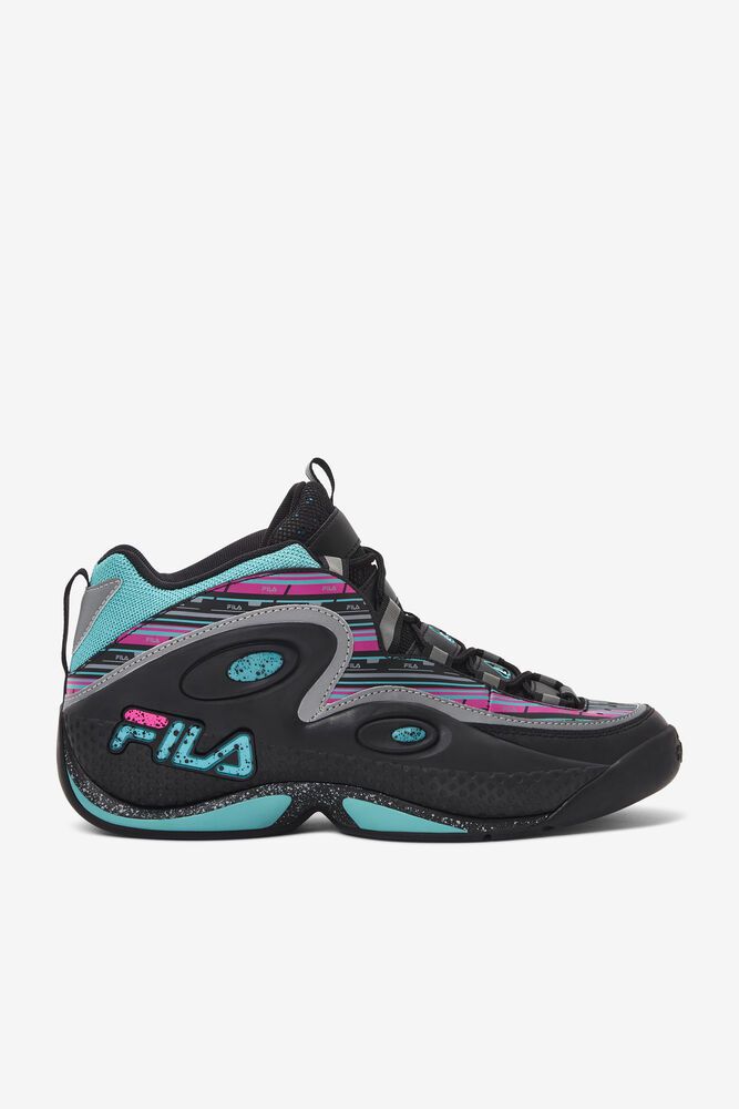 Fila Grant Hill 3 Black Sneakers Mens - NZ 70981-XLEV